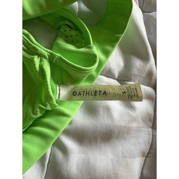ATHLETA SPORTS BRA size Small S neon green - Picture 3 of 3